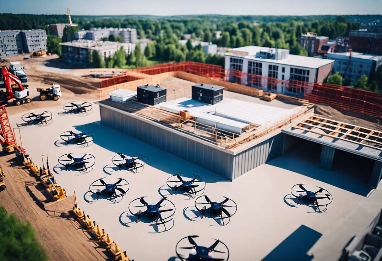 Drones sur chantiers : surveillance et gestion optimisée